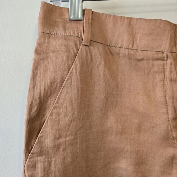 Max Mara Silk Blend Satin Dressy Pants Women's SZ 8 Rose Gold Business Casual - Picture 2 of 12